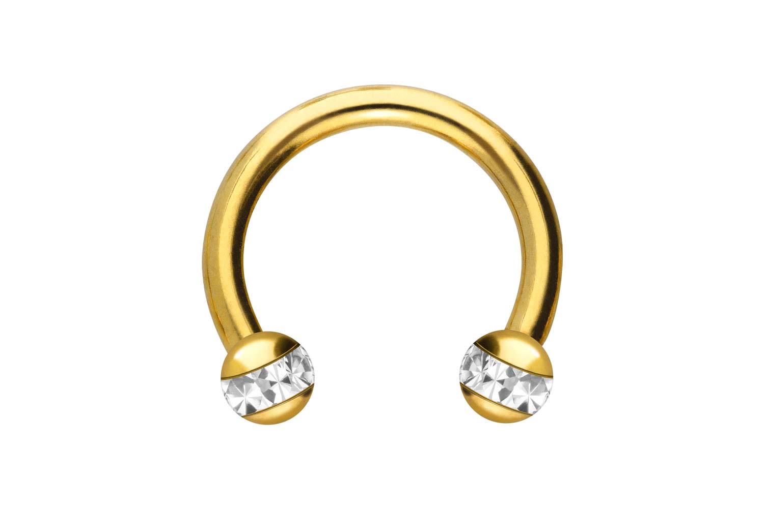 Chirurgenstahl Hufeisenring Piercing EPOXY-RING-KUGELN